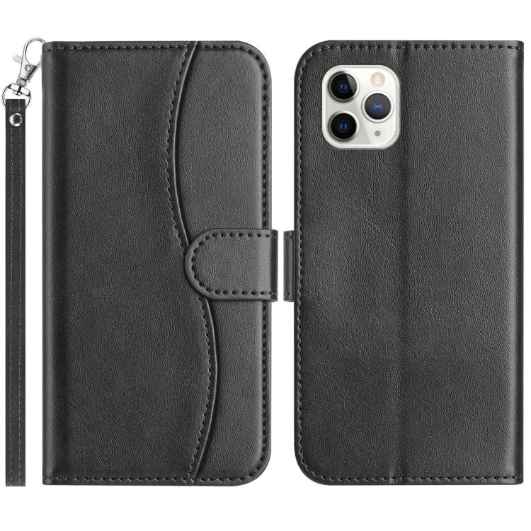 Dual-Folded S-shape Leather Phone Case, For iPhone 12 mini, For iPhone 11 Pro Max, For iPhone 11, For iPhone 11 Pro