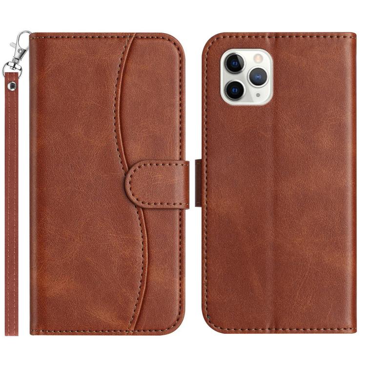 Dual-Folded S-shape Leather Phone Case, For iPhone 12 mini, For iPhone 11 Pro Max, For iPhone 11, For iPhone 11 Pro