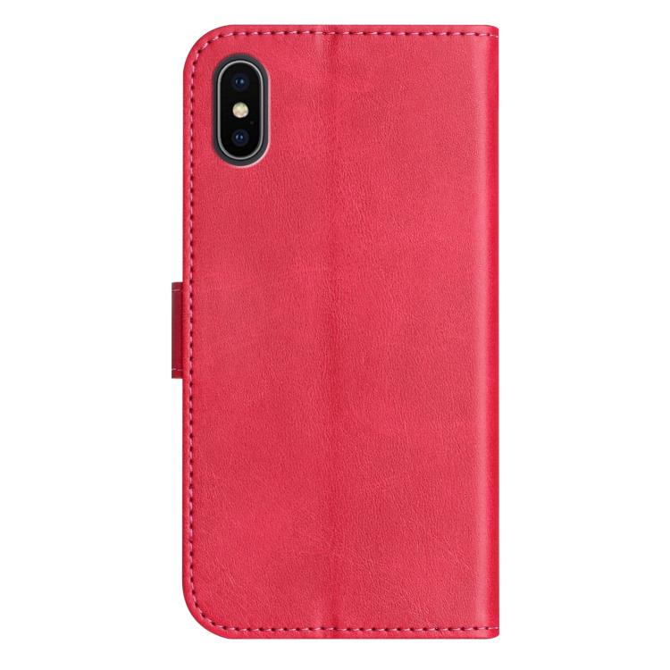 Dual-Folded S-shape Leather Phone Case, For iPhone X / XS, For iPhone XR, For iPhone XS Max, For iPhone 7 Plus / 8 Plus