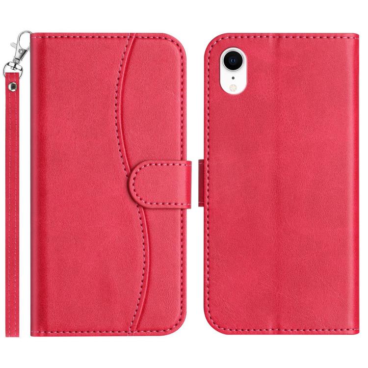 Dual-Folded S-shape Leather Phone Case, For iPhone X / XS, For iPhone XR, For iPhone XS Max, For iPhone 7 Plus / 8 Plus