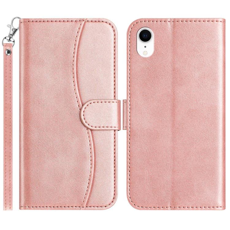 Dual-Folded S-shape Leather Phone Case, For iPhone X / XS, For iPhone XR, For iPhone XS Max, For iPhone 7 Plus / 8 Plus