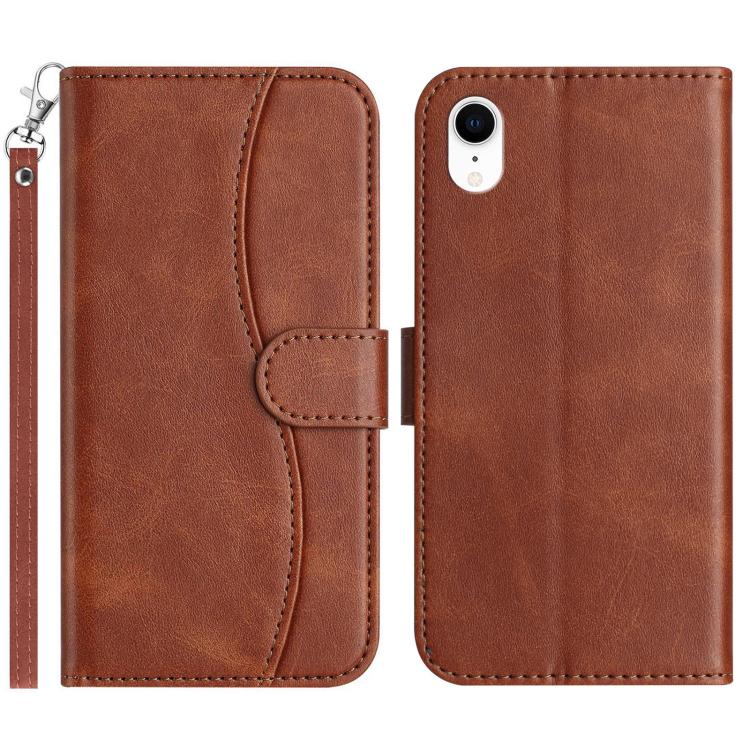 Dual-Folded S-shape Leather Phone Case, For iPhone X / XS, For iPhone XR, For iPhone XS Max, For iPhone 7 Plus / 8 Plus