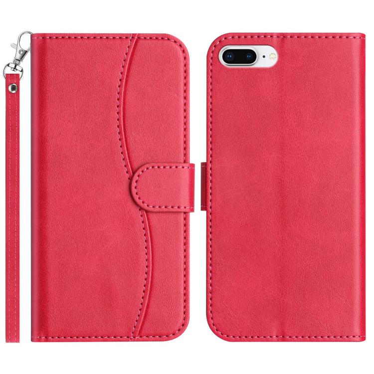 Dual-Folded S-shape Leather Phone Case, For iPhone X / XS, For iPhone XR, For iPhone XS Max, For iPhone 7 Plus / 8 Plus