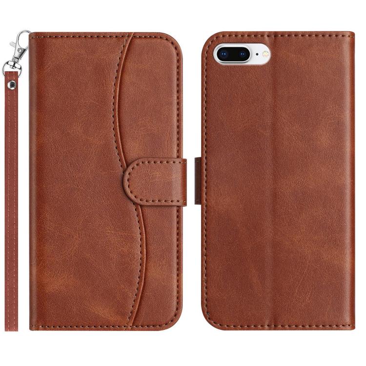 Dual-Folded S-shape Leather Phone Case, For iPhone X / XS, For iPhone XR, For iPhone XS Max, For iPhone 7 Plus / 8 Plus