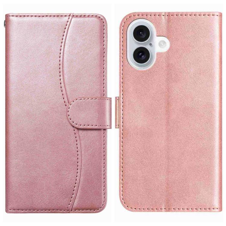 Dual-Folded S-shape Leather Phone Case, For iPhone 17 Pro Max, For iPhone 17 Pro, For iPhone 17, For iPhone 17 Air