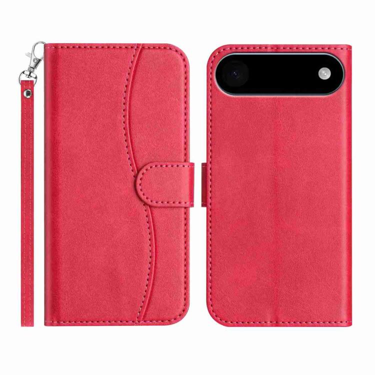 Dual-Folded S-shape Leather Phone Case, For iPhone 17 Pro Max, For iPhone 17 Pro, For iPhone 17, For iPhone 17 Air
