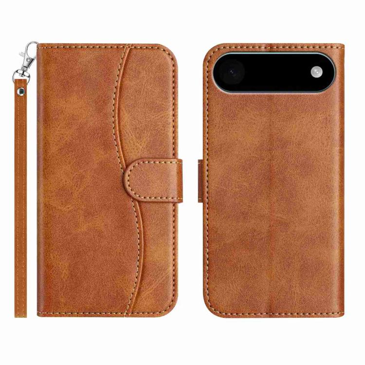 Dual-Folded S-shape Leather Phone Case, For iPhone 17 Pro Max, For iPhone 17 Pro, For iPhone 17, For iPhone 17 Air