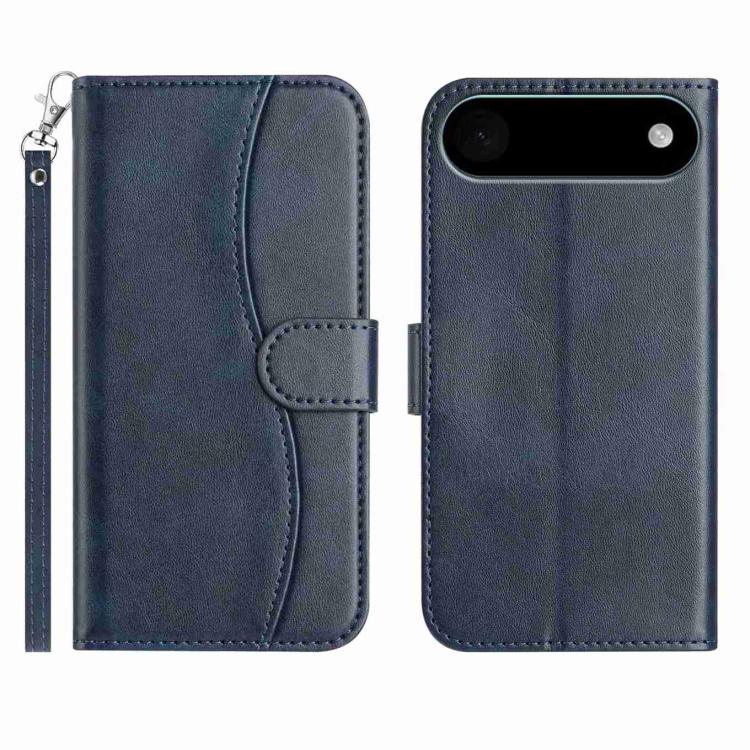Dual-Folded S-shape Leather Phone Case, For iPhone 17 Pro Max, For iPhone 17 Pro, For iPhone 17, For iPhone 17 Air