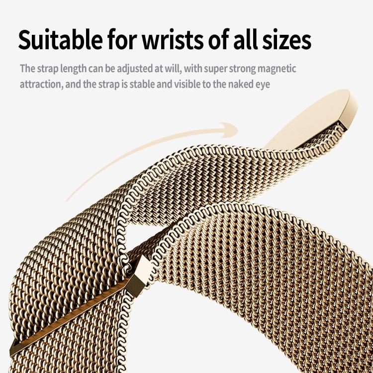 Kalebol Semi-circular Milanese Stainless Steel Strap, For Apple Watch 46mm / 49mm / 45mm / 44mm, For Apple Watch 42mm / 41mm / 40mm / 38mm