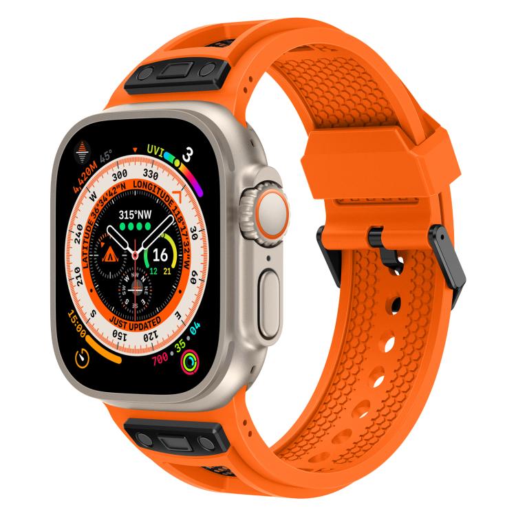 Kalebol Honeycomb TPU Black Mesh Strap, For Apple Watch 46mm / 49mm / 45mm / 44mm, For Apple Watch 42mm / 41mm / 40mm / 38mm