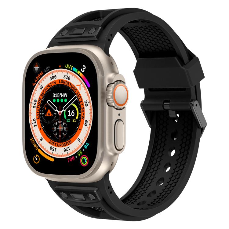 Kalebol Honeycomb TPU Black Mesh Strap, For Apple Watch 46mm / 49mm / 45mm / 44mm, For Apple Watch 42mm / 41mm / 40mm / 38mm