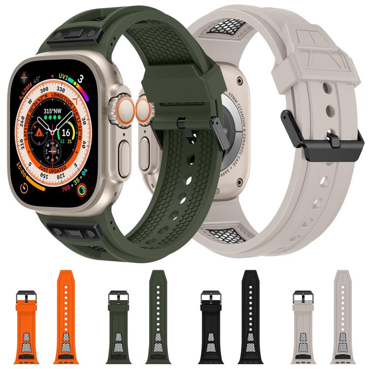 Kalebol Honeycomb TPU Black Mesh Strap, For Apple Watch 46mm / 49mm / 45mm / 44mm, For Apple Watch 42mm / 41mm / 40mm / 38mm
