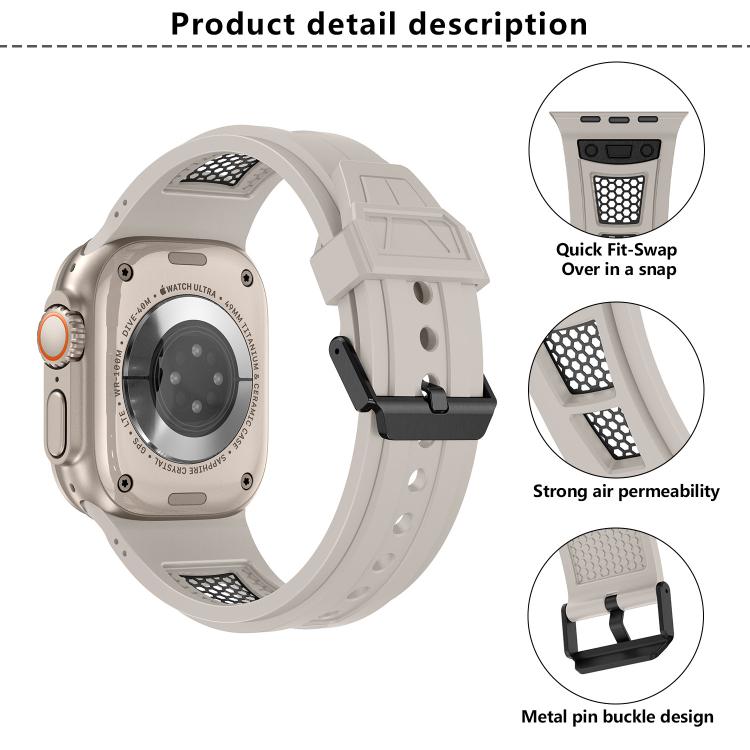 Kalebol Honeycomb TPU Black Mesh Strap, For Apple Watch 46mm / 49mm / 45mm / 44mm, For Apple Watch 42mm / 41mm / 40mm / 38mm