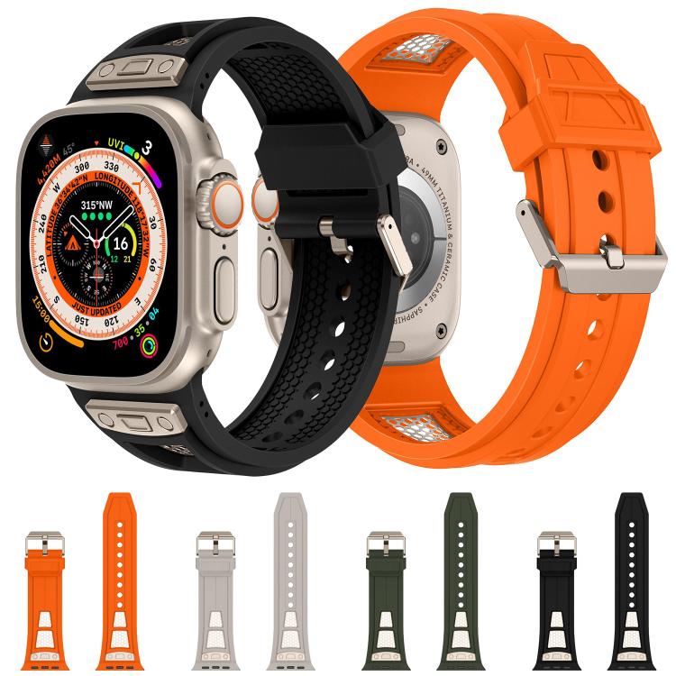 Kalebol Honeycomb TPU Titanium Mesh Strap, For Apple Watch 46mm / 49mm / 45mm / 44mm, For Apple Watch 42mm / 41mm / 40mm / 38mm