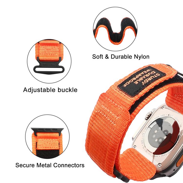 Kalebol Simple Two Section Nylon Strap, For Apple Watch 46mm / 49mm / 45mm / 44mm, For Apple Watch 42mm / 41mm / 40mm / 38mm