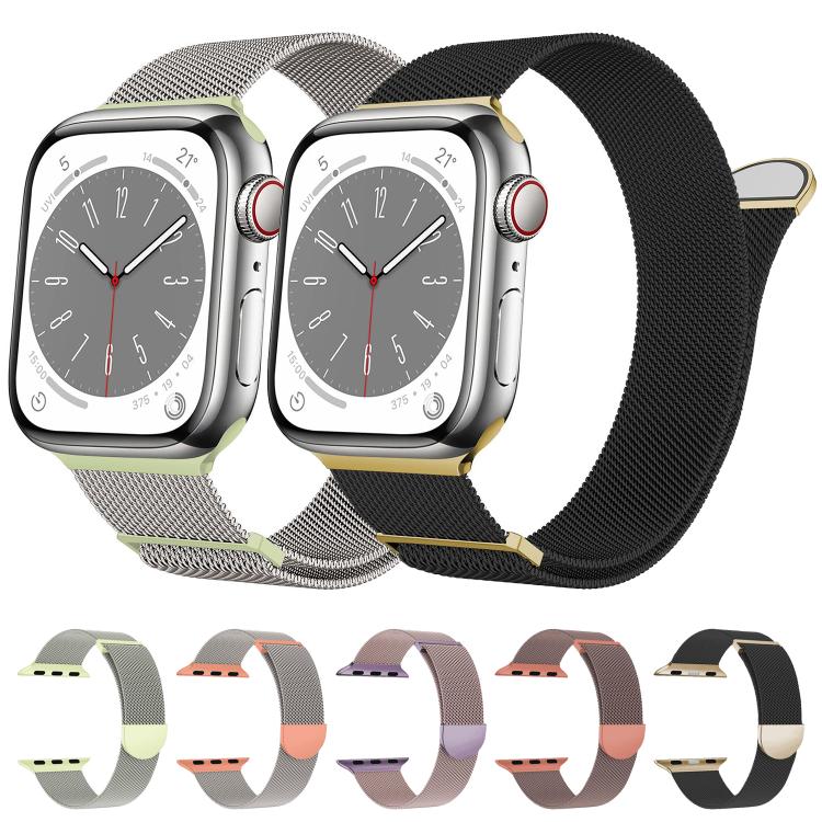 Kalebol Semi-round Tail Milan Stainless Steel Strap, For Apple Watch 46mm / 49mm / 45mm / 44mm, For Apple Watch 42mm / 41mm / 40mm / 38mm