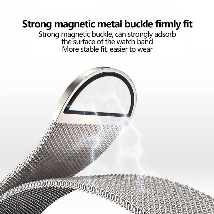 Kalebol Semi-round Tail Milan Stainless Steel Strap, For Apple Watch 46mm / 49mm / 45mm / 44mm, For Apple Watch 42mm / 41mm / 40mm / 38mm