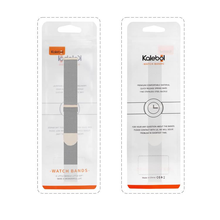 Kalebol Semi-round Tail Milan Stainless Steel Strap, For Apple Watch 46mm / 49mm / 45mm / 44mm, For Apple Watch 42mm / 41mm / 40mm / 38mm