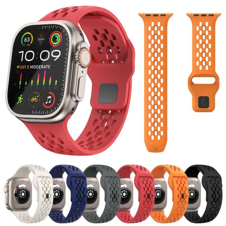 Kalebol Mesh Reverse Buckle Silicone Strap, For Apple Watch 46mm / 49mm / 45mm / 44mm, For Apple Watch 42mm / 41mm / 40mm / 38mm