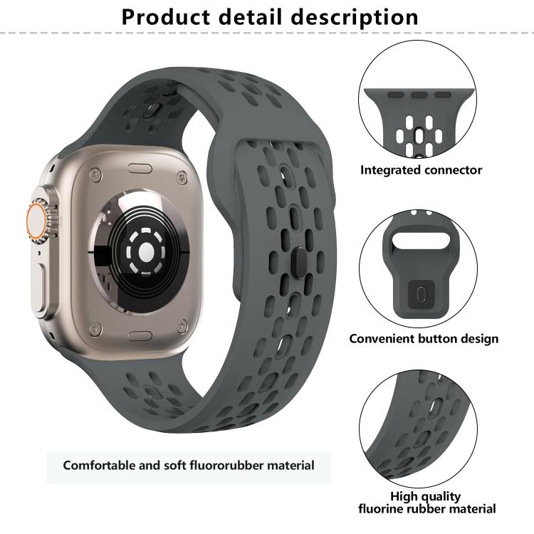 Kalebol Mesh Reverse Buckle Silicone Strap, For Apple Watch 46mm / 49mm / 45mm / 44mm, For Apple Watch 42mm / 41mm / 40mm / 38mm