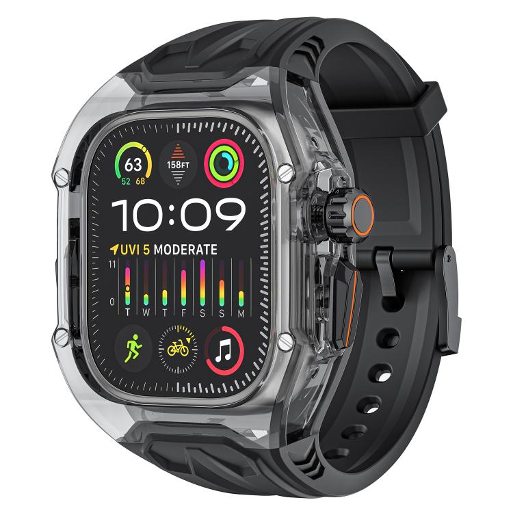 Kalebol Glacier Integrated Transparent Silicone Strap, For Apple Watch 46mm / 45mm / 44mm / 42mm, For Apple Watch 42mm / 41mm / 40mm / 38mm, For Apple Watch Ultra 2 / 1 49mm