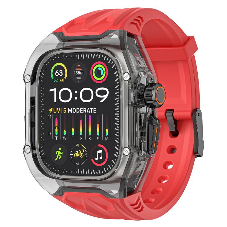 Kalebol Glacier Integrated Transparent Silicone Strap, For Apple Watch 46mm / 45mm / 44mm / 42mm, For Apple Watch 42mm / 41mm / 40mm / 38mm, For Apple Watch Ultra 2 / 1 49mm
