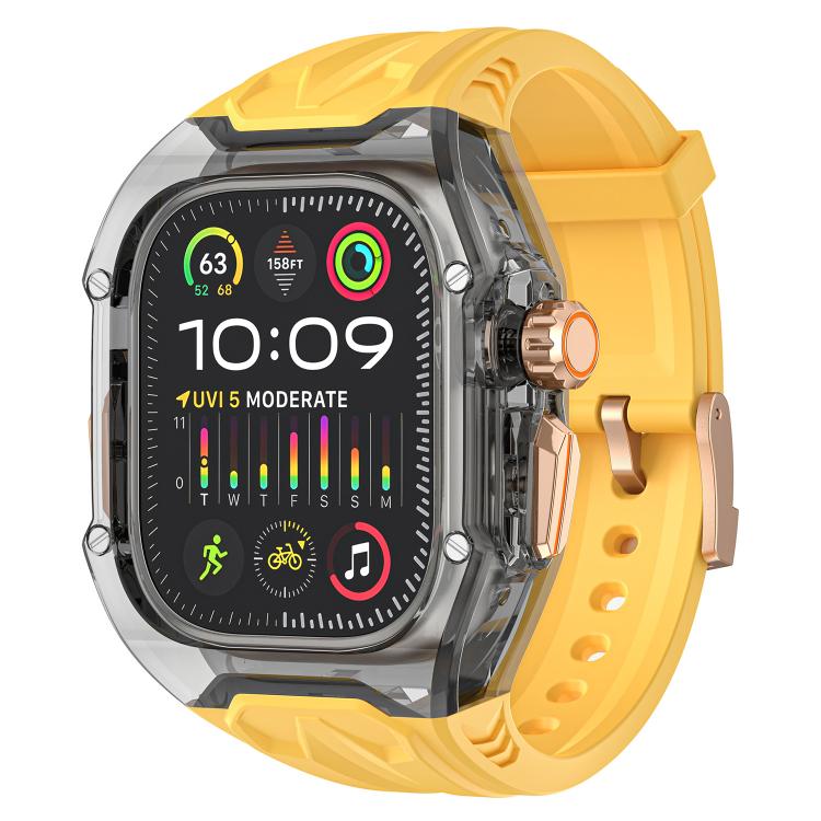 Kalebol Glacier Integrated Transparent Silicone Strap, For Apple Watch 46mm / 45mm / 44mm / 42mm, For Apple Watch 42mm / 41mm / 40mm / 38mm, For Apple Watch Ultra 2 / 1 49mm