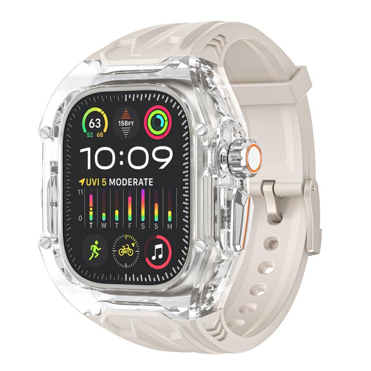 Kalebol Glacier Integrated Transparent Silicone Strap, For Apple Watch 46mm / 45mm / 44mm / 42mm, For Apple Watch 42mm / 41mm / 40mm / 38mm, For Apple Watch Ultra 2 / 1 49mm