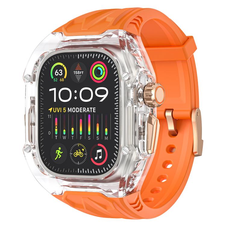 Kalebol Glacier Integrated Transparent Silicone Strap, For Apple Watch 46mm / 45mm / 44mm / 42mm, For Apple Watch 42mm / 41mm / 40mm / 38mm, For Apple Watch Ultra 2 / 1 49mm