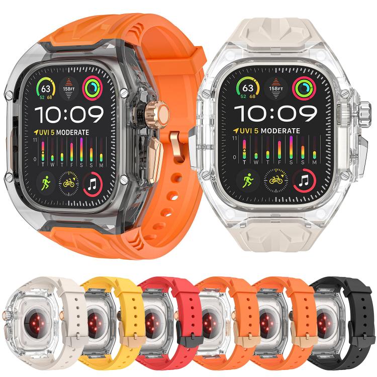 Kalebol Glacier Integrated Transparent Silicone Strap, For Apple Watch 46mm / 45mm / 44mm / 42mm, For Apple Watch 42mm / 41mm / 40mm / 38mm, For Apple Watch Ultra 2 / 1 49mm