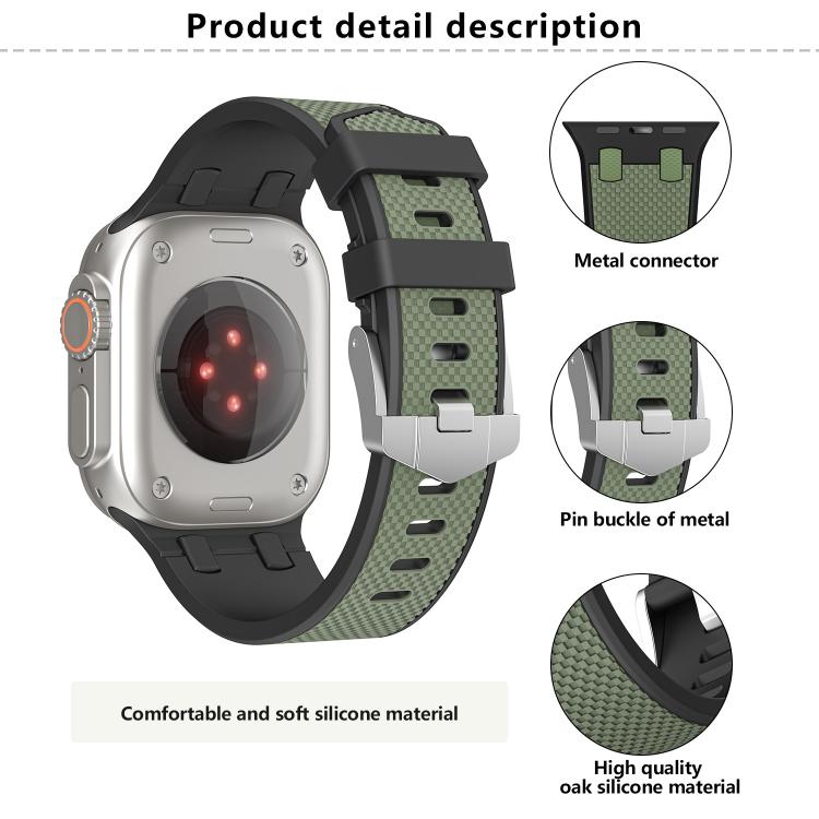 Kalebol Farmhouse Oak Silicone Strap, For Apple Watch 46mm / 49mm / 45mm / 44mm, For Apple Watch 42mm / 41mm / 40mm / 38mm