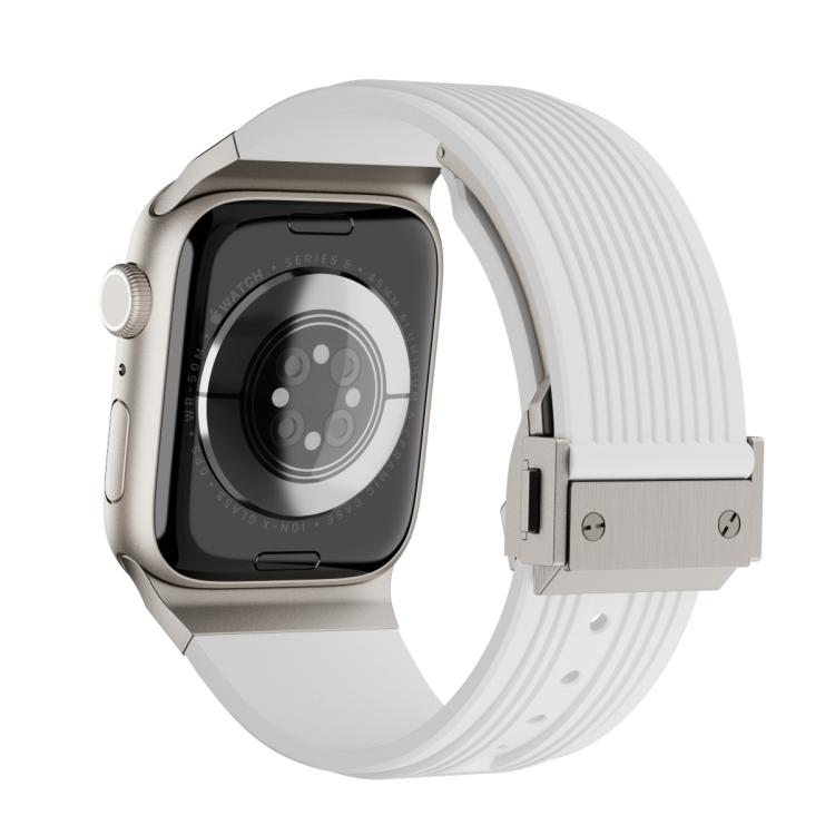 Kalebol High Elasticity L-shaped Nail Silicone Strap, For Apple Watch 46mm / 49mm / 45mm / 44mm, For Apple Watch 42mm / 41mm / 40mm / 38mm