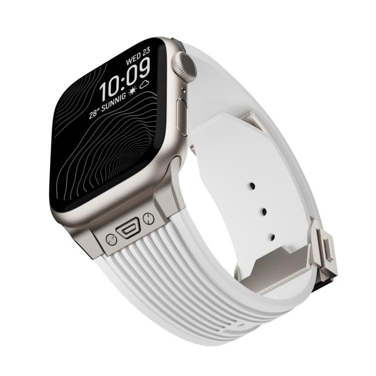 Kalebol High Elasticity L-shaped Nail Silicone Strap, For Apple Watch 46mm / 49mm / 45mm / 44mm, For Apple Watch 42mm / 41mm / 40mm / 38mm