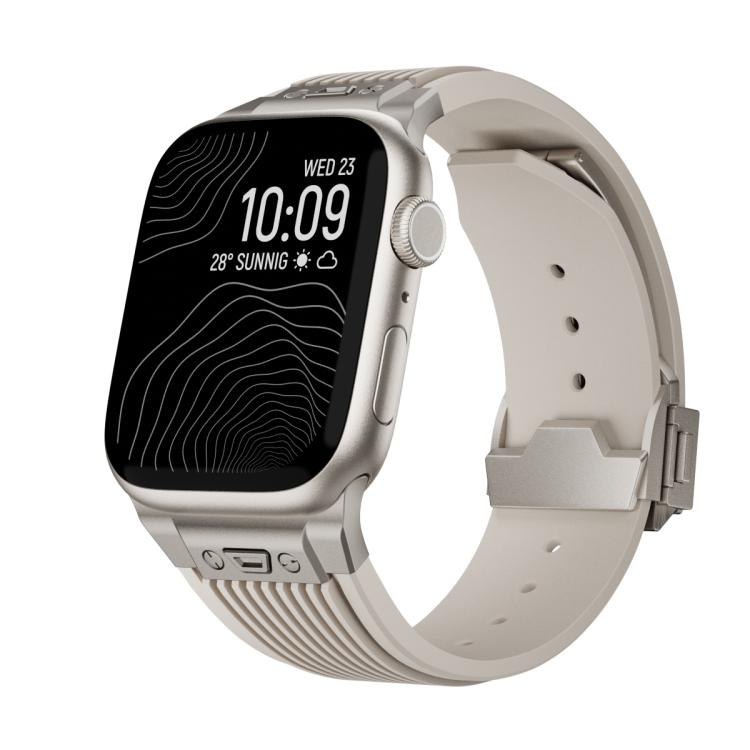 Kalebol High Elasticity L-shaped Nail Silicone Strap, For Apple Watch 46mm / 49mm / 45mm / 44mm, For Apple Watch 42mm / 41mm / 40mm / 38mm