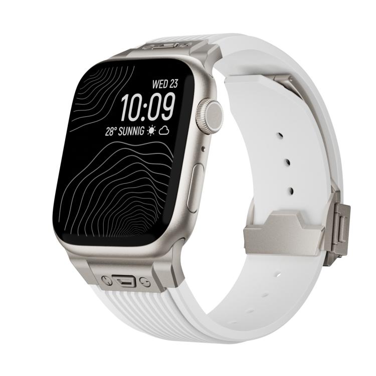 Kalebol High Elasticity L-shaped Nail Silicone Strap, For Apple Watch 46mm / 49mm / 45mm / 44mm, For Apple Watch 42mm / 41mm / 40mm / 38mm