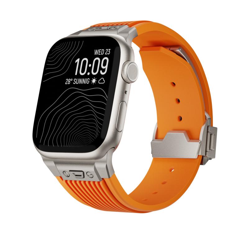 Kalebol High Elasticity L-shaped Nail Silicone Strap, For Apple Watch 46mm / 49mm / 45mm / 44mm, For Apple Watch 42mm / 41mm / 40mm / 38mm