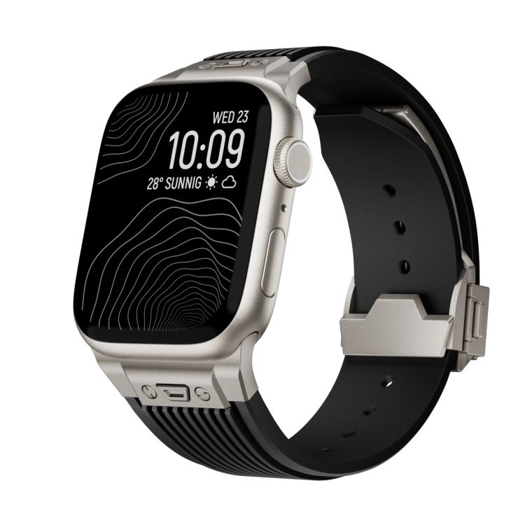 Kalebol High Elasticity L-shaped Nail Silicone Strap, For Apple Watch 46mm / 49mm / 45mm / 44mm, For Apple Watch 42mm / 41mm / 40mm / 38mm