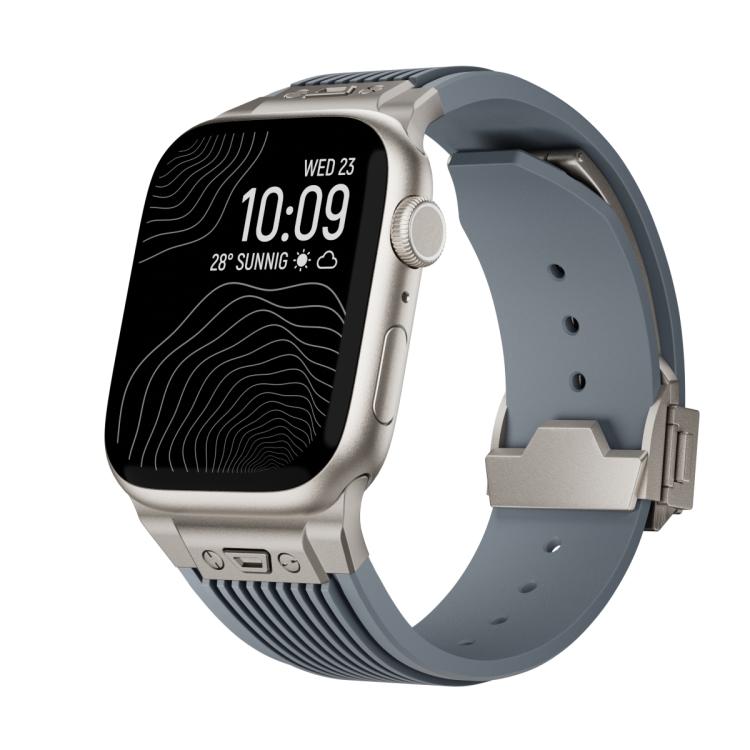 Kalebol High Elasticity L-shaped Nail Silicone Strap, For Apple Watch 46mm / 49mm / 45mm / 44mm, For Apple Watch 42mm / 41mm / 40mm / 38mm