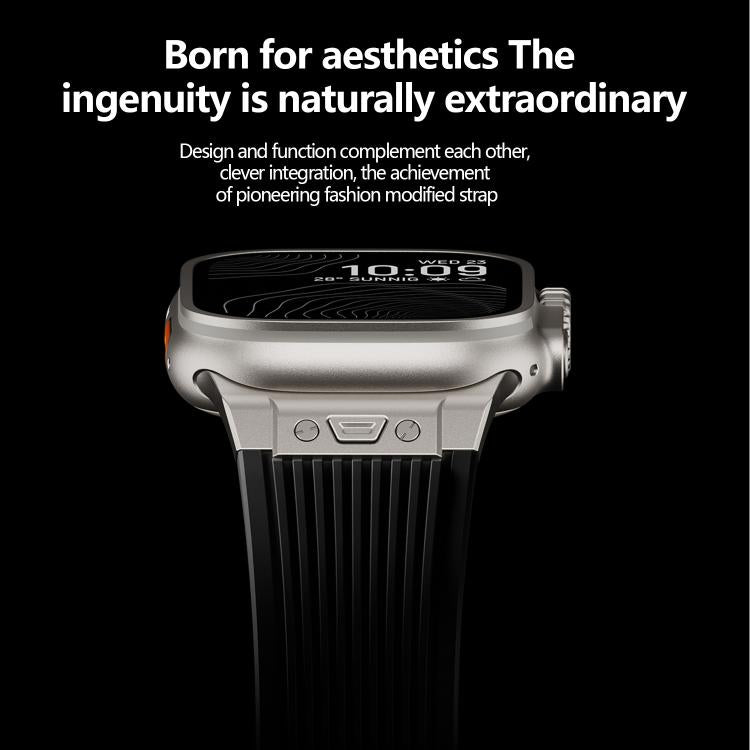 Kalebol High Elasticity L-shaped Nail Silicone Strap, For Apple Watch 46mm / 49mm / 45mm / 44mm, For Apple Watch 42mm / 41mm / 40mm / 38mm