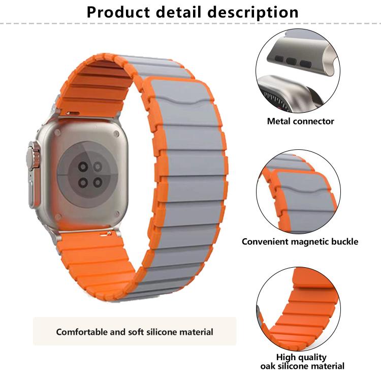 Kalebol Magnetic Silicone Strap, For Apple Watch 46mm / 49mm / 45mm / 44mm, For Apple Watch 42mm / 41mm / 40mm / 38mm