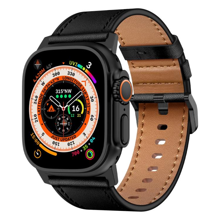 Kalebol Genuine Leather Watch Band, For Apple Watch 46mm / 49mm / 45mm / 44mm