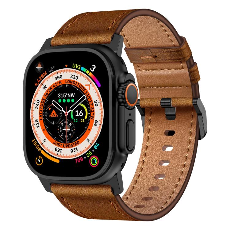 Kalebol Genuine Leather Watch Band, For Apple Watch 46mm / 49mm / 45mm / 44mm