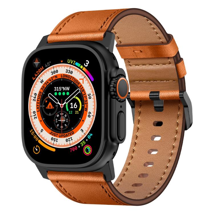Kalebol Genuine Leather Watch Band, For Apple Watch 46mm / 49mm / 45mm / 44mm