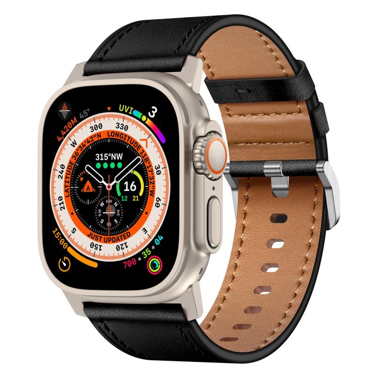 Kalebol Genuine Leather Watch Band, For Apple Watch 46mm / 49mm / 45mm / 44mm