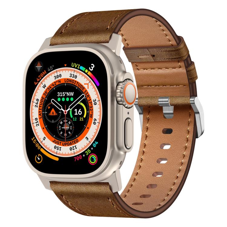 Kalebol Genuine Leather Watch Band, For Apple Watch 46mm / 49mm / 45mm / 44mm