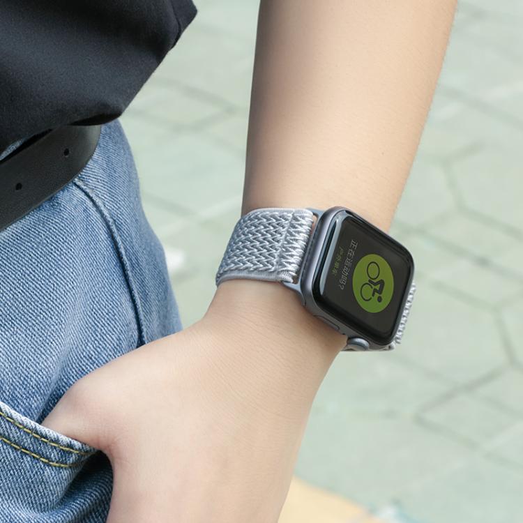 Kalebol Eight Buckle Wavy Braided Nylon Watch Band, For Apple Watch 42mm / 41mm / 40mm / 38mm