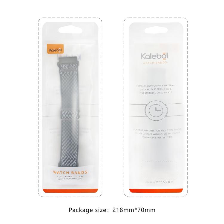 Kalebol Eight Buckle Wavy Braided Nylon Watch Band, For Apple Watch 42mm / 41mm / 40mm / 38mm