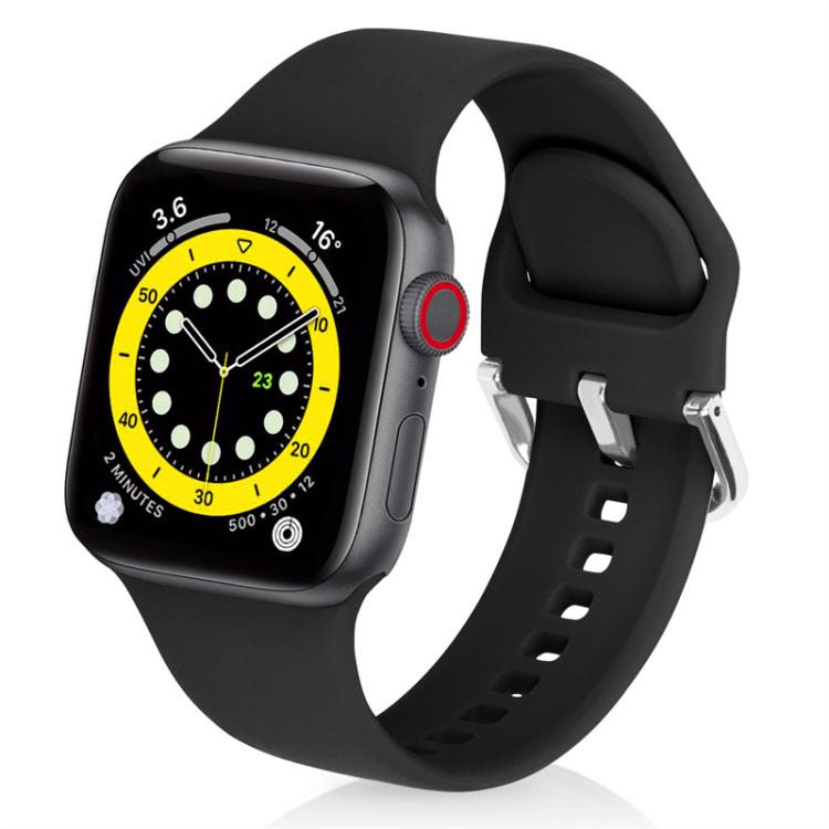 Kalebol Metal Pin Buckle Silicone Watch Band, For Apple Watch 46mm / 49mm / 45mm / 44mm