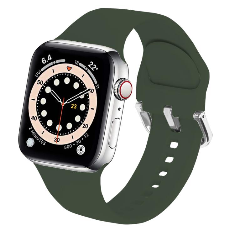 Kalebol Metal Pin Buckle Silicone Watch Band, For Apple Watch 46mm / 49mm / 45mm / 44mm