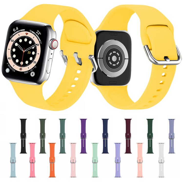 Kalebol Metal Pin Buckle Silicone Watch Band, For Apple Watch 42mm / 41mm / 40mm / 38mm